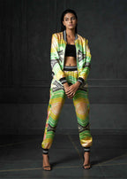 Wabi Sabi in Green Printed Joggers