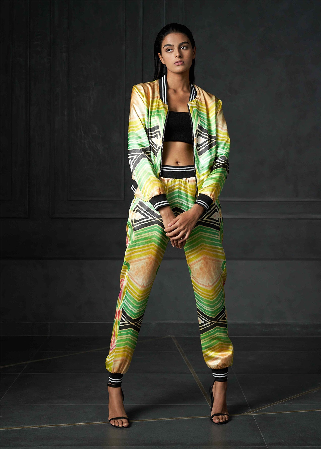 Wabi Sabi in Green Printed Joggers
