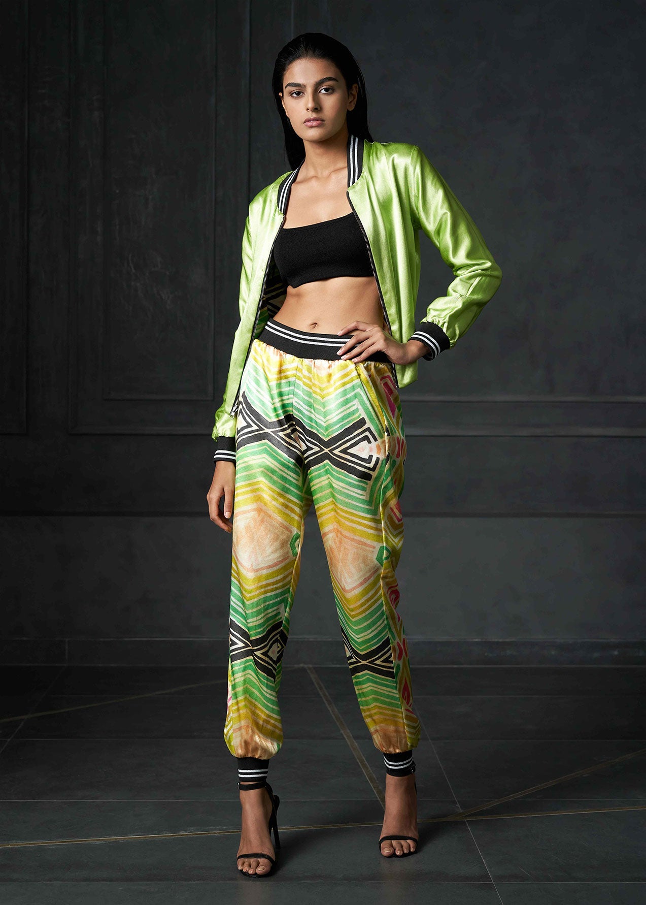 Wabi Sabi in Green Printed Joggers