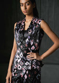 Olio in Black Printed Fitted Jacket