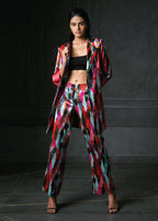Kefi in Pink Printed Long Jacket