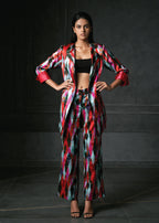 Kefi in Pink Printed Long Jacket