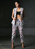 Olio in Blush Pink Printed Fitted Jacket
